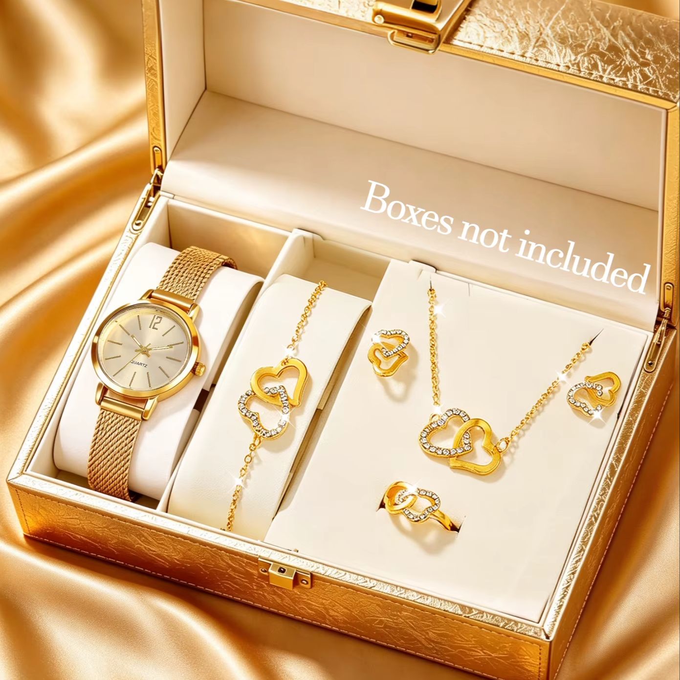 Luxury Watch Gift For Her - 6-teiliges Set aus leichten, minimalistischen Damen-Kompaktuhrmodellen
