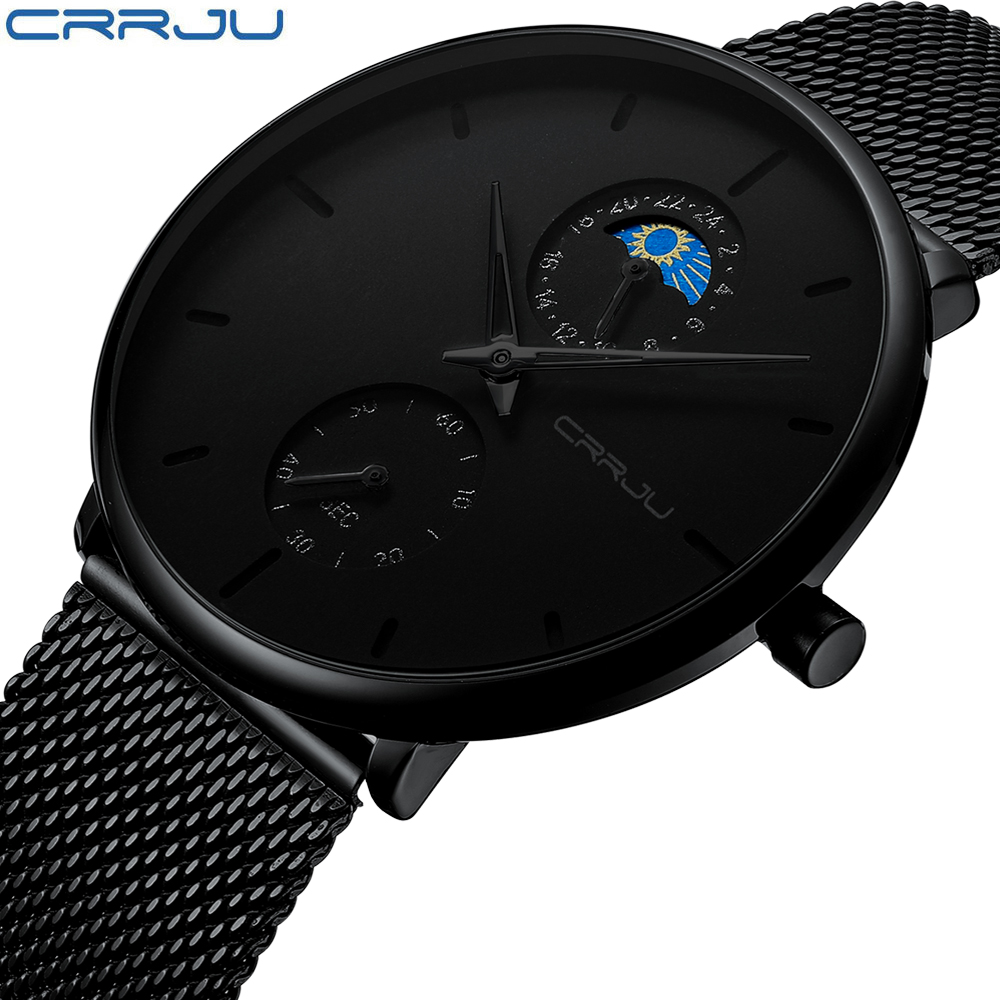 Luxury Watch Top 10 - CRRJU Top-Marke Luxus-Herrenarmbanduhr, wasserdicht, leuchtend, mit