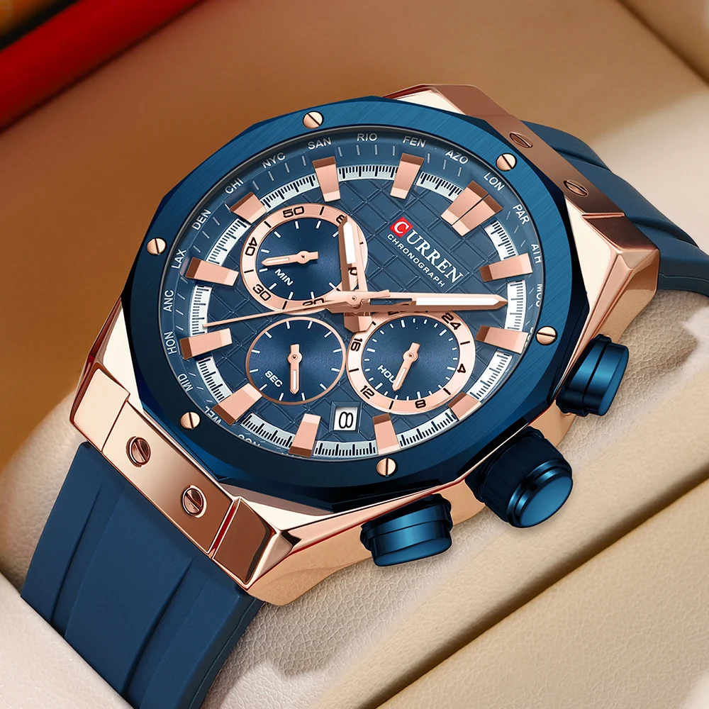 Luxury Watch Magazine - Curren Luxusmarke hochwertige Chronograph Leucht uhren