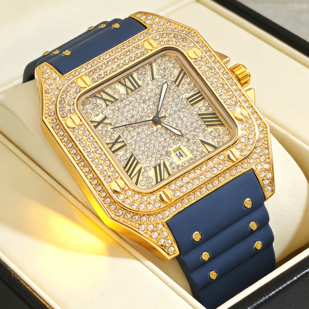 Modische Quadratische Voll-Dia – Luxury Watch Iceberg Bewertung und Preis