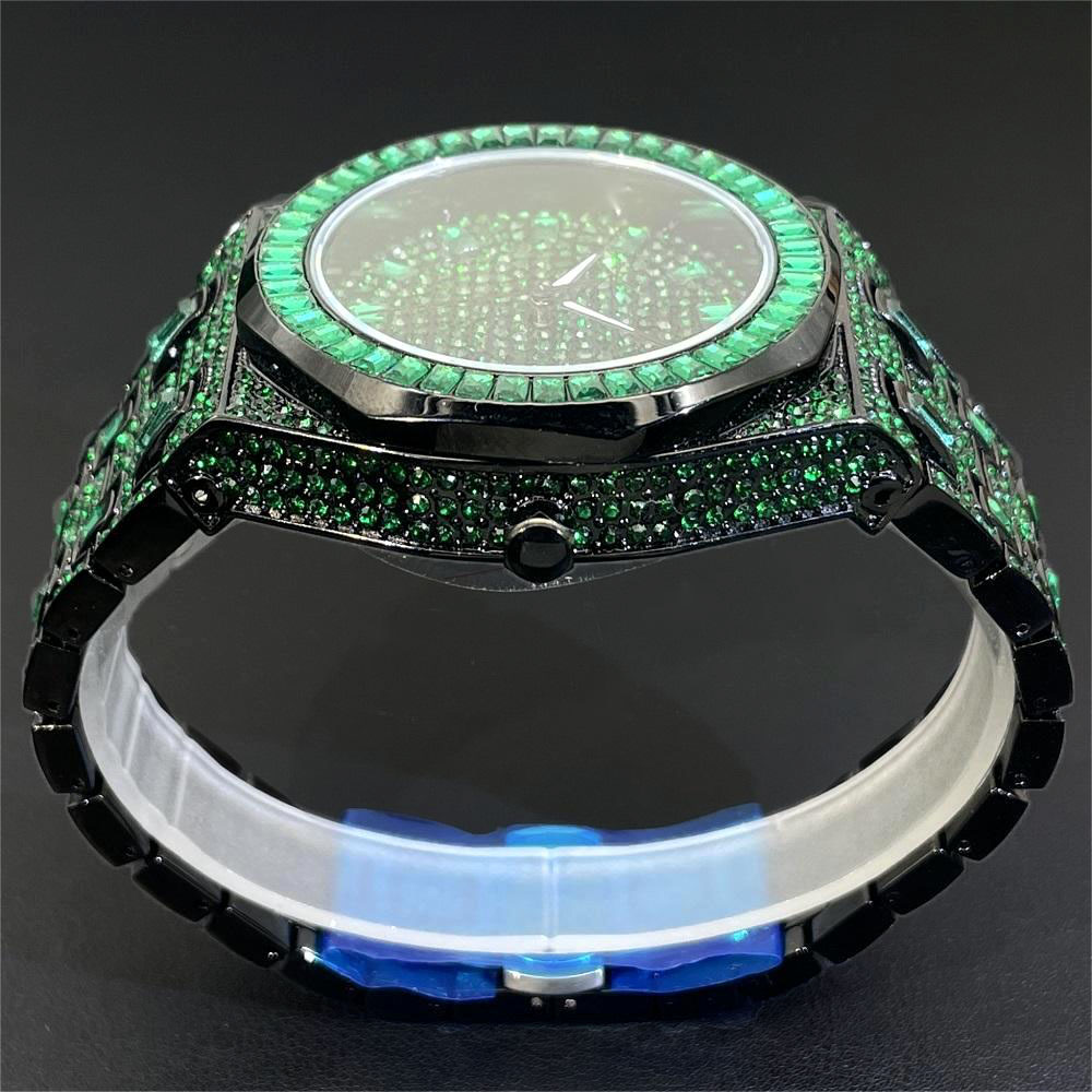 2024 Hip Hop Grün Diamant Uhr  – Luxury Watch Iceberg Bewertung und Preis